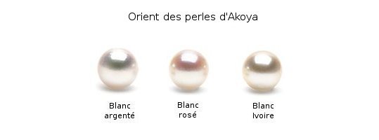 Couleurs des perles Akoya